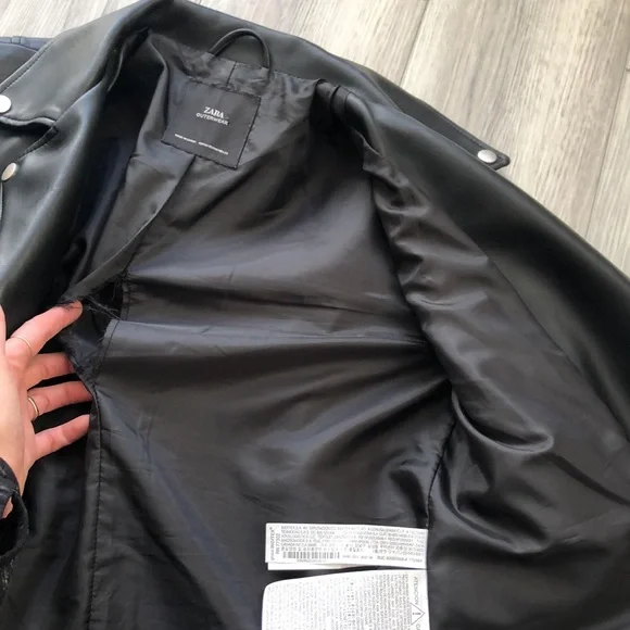 Zara Outerwear Leather Jacket - Picture 8 of 9